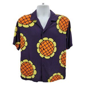 Steady Hands Adult Small Shirt Sunflower Collared Button Down Hawaiian Shirt